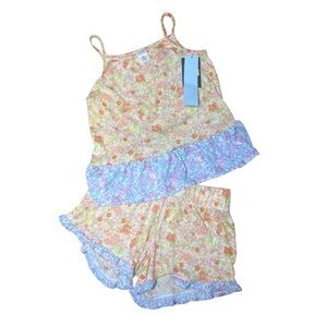 Floral Print Girls XL Sleepwear Set